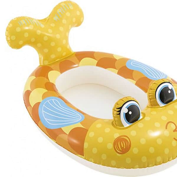 Opblaasbare vis boot voor kinderen.