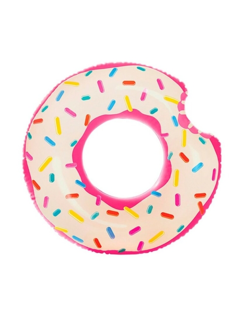 Afbeelding van product: Roze Donut Zwemband met Witte Glazuur en Sprinkles