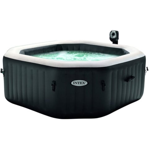 Opblaasbare zwarte bubbelspa van Intex