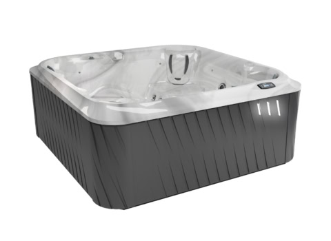 Moderne grijze jacuzzi met ingebouwde bediening